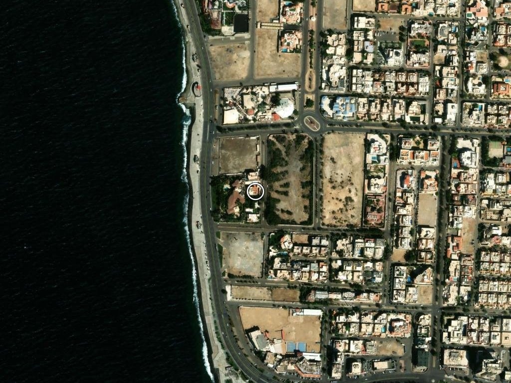 Satellite view of the plot — Plot of 1,200 sqm behind the Corniche, Al Shati