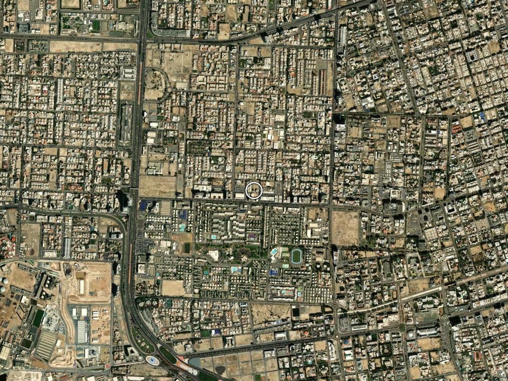 صورة جوية للمنطقة المحيطة — أرض زاوية، الخالدية