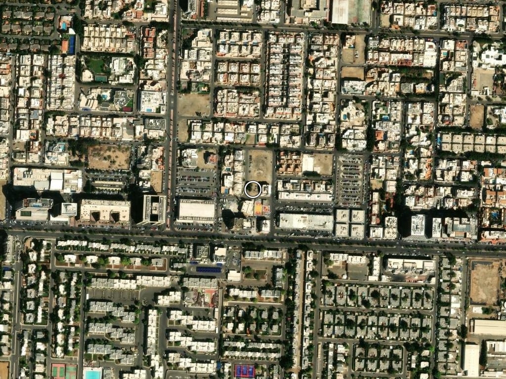 صورة جوية للقطعة — أرض زاوية، الخالدية