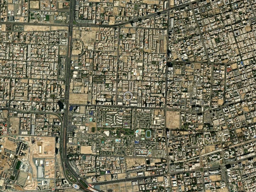 Satellite view of the surrounding area — Plots of 300 sqm, Al Khalidiyah
