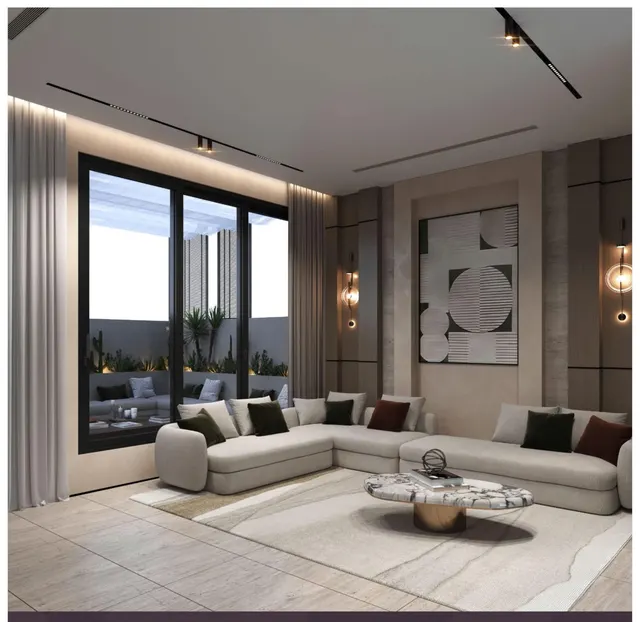 Reception salon — Modern Villa in Al Shati, Jeddah