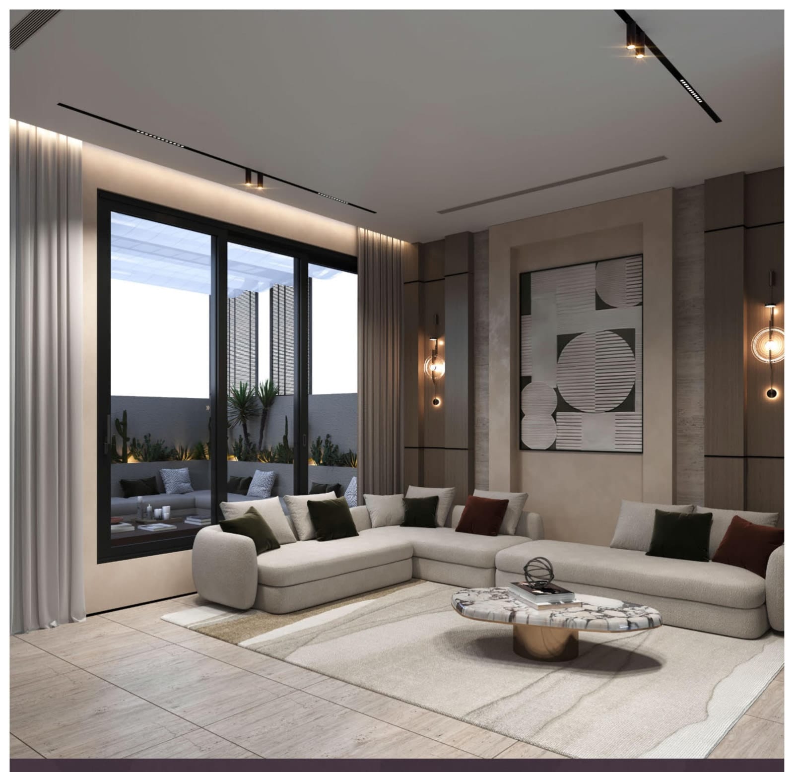 Reception salon — Modern Villa in Al Shati, Jeddah