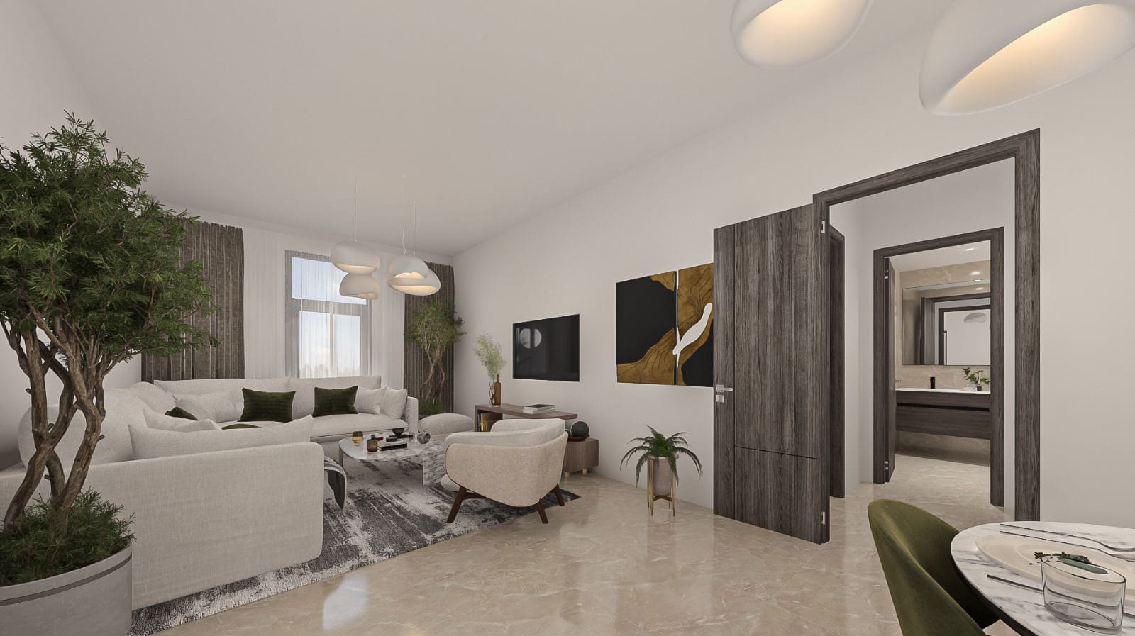 Living room — Nuzul Khayala Residences, North Jeddah