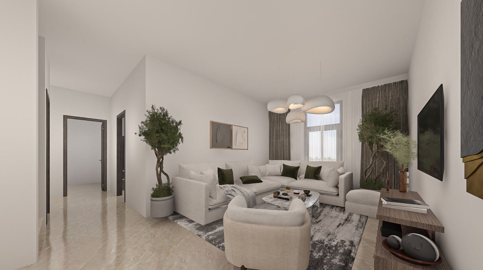 Living room — Nuzul Khayala Residences, North Jeddah